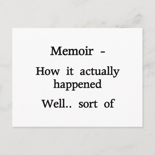 Memoir Hoe het gebeurde Briefkaart (Voorkant)