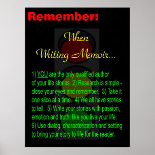 Memoir Writer - Poster - Motivatie