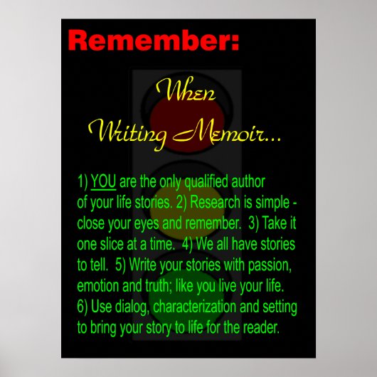 Memoir Writer - Poster - Motivatie (Voorkant)