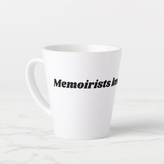Memoiristen houden het echt LTM Onderstrepen Latte Mok (Linkerhoek)