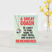 memorabele coach dank u kaart (Gele Bloem)