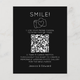 memorabele foto's QR code zwart chique moderne bru