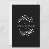 memorabele foto's QR code zwart chique moderne bru (Achterkant)