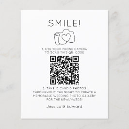 memorabele foto's QR code zwart chique moderne bru