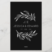 memorabele foto's QR code zwart chique moderne bru Briefpapier (Achterkant)