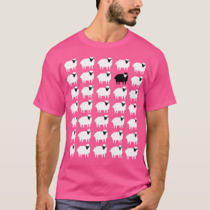 Memorabilia schaap dat zwart en wit is andere sh t-shirt