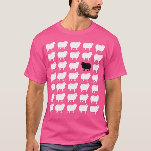 Memorabilia schaap dat zwart en wit is andere sh t-shirt (Voorkant)