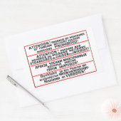 Memorabilia van de missiehandtekening rechthoekige sticker (Envelop)