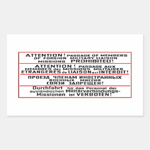 Memorabilia van de missiehandtekening rechthoekige sticker