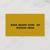 Memorabilia, verzamelbaar visitekaartje (Achterkant)