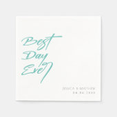 Memorable and Chic: beste dag ooit huwelijk Servet (Voorkant)