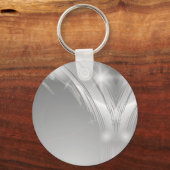 Memorable Cat Photo Circle Frame Art Sleutelhanger (Achterkant)