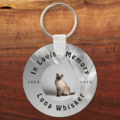 Memorable Cat Photo Circle Frame Art Sleutelhanger (Voorkant)