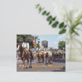 Memorable Fort Worth Texas Cattle Drive Briefkaart (Staand voorkant)