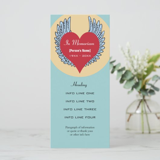 Memorandum of Programcard Programmakaart (Staand voorkant)