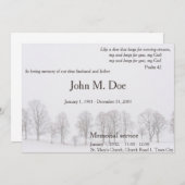 Memorandum van de dienst met bomen en sneeuw kaart (Voorkant / Achterkant)