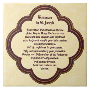Memorare-gebed tot Sint-Jozef 2 Tegeltje