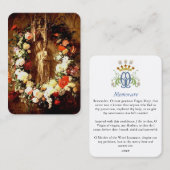 Memorare Katholieke Prayer Card Visitekaartje (Voorkant / Achterkant)