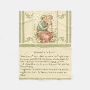 Memorare of St. Joseph Fleece Deken