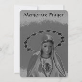 Memorare Prayer aan de Maagd Mary Flat Kaart (Voorkant)