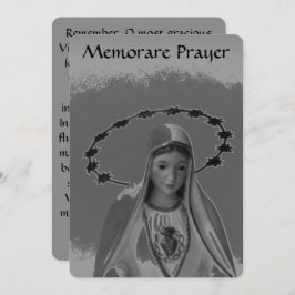 Memorare Prayer aan de Maagd Mary Flat Kaart