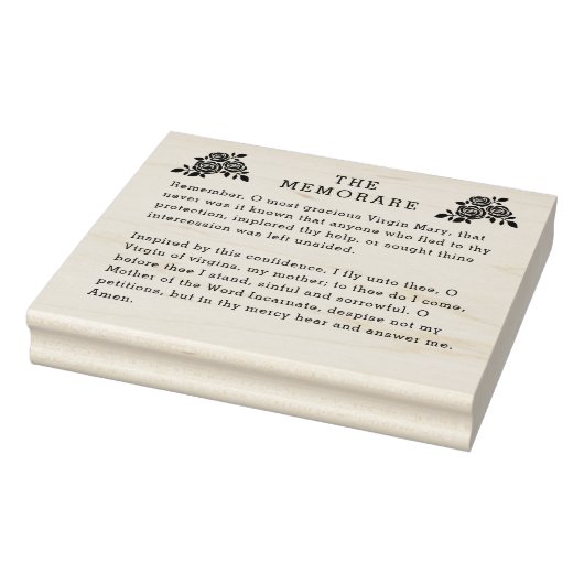 Memorare Prayer Maagd Maria Katholieke Rozen Rubberstempel (Stempel)
