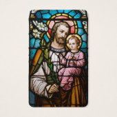 Memorare Prayer St. Joseph en Jezus Heilige Kaart (Voorkant)
