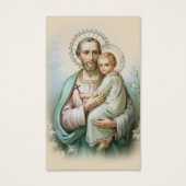 Memorare Prayer St. Joseph en Jezus Heilige Kaart (Voorkant)