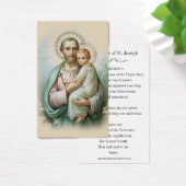 Memorare Prayer St. Joseph en Jezus Heilige Kaart (Bureau)