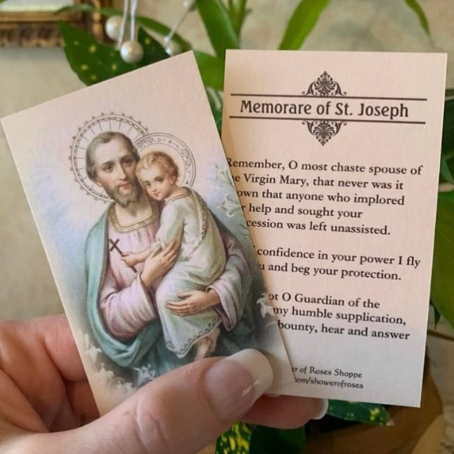 Memorare Prayer St. Joseph en Jezus Heilige Kaart (Creator heeft geüpload)