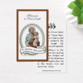 Memorare Prayer St. Joseph en Jezus Heilige Kaart (Bureau)