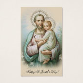 Memorare Prayer St. Joseph en Jezus Heilige Kaart (Voorkant)