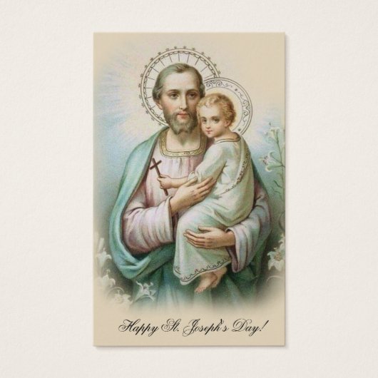 Memorare Prayer St. Joseph en Jezus Heilige Kaart (Voorkant)