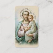 Memorare Prayer St. Joseph en Jezus Heilige Kaart Plaatskaartje (Voorkant)