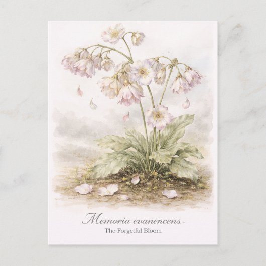 Memoria Evanescens – The Forgetful Bloom Botanical Briefkaart (Voorkant)