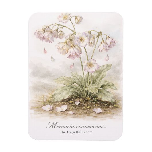 Memoria Evanescens – The Forgetful Bloom Botanical Magneet (Verticaal)