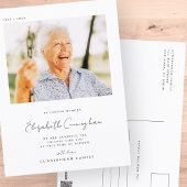 Memoriaal Loving Memory Elegant Eenvoudig Modern F Briefkaart