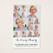 Memorial 14 Fotocollage Begrafenis Kaarten Visitekaartje (Voorkant)