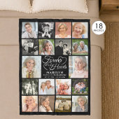 Memorial 18 Foto Collage Forever in ons hart Fleece Deken