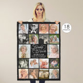 Memorial 18 Foto Collage Forever in ons hart Fleece Deken