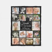 Memorial 18 Foto Collage Forever in ons hart Fleece Deken (Voorkant)