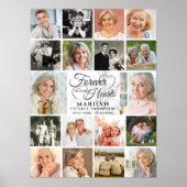 Memorial 18 Foto Collage Forever in ons hart Poster (Voorkant)
