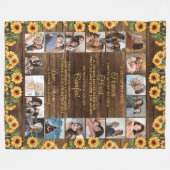 Memorial 18 Photos Hug From Heaven Sunflowers Fleece Deken (Voorkant (Horizontaal))