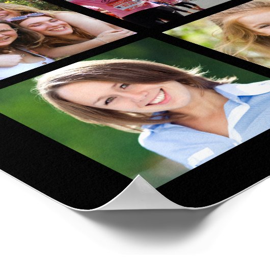 Memorial 19 Fotocollage voor altijd in ons hart Poster (Hoek)