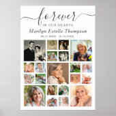 Memorial 21 Foto Collage Forever in ons hart Poster (Voorkant)
