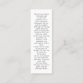 Memorial 2 Photo Collage Funeral Prayer Kaart Mini Visitekaartje (Achterkant)