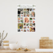 Memorial 33 Foto collage Botanische hartbladeren Poster (Keuken)