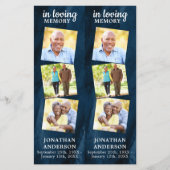 Memorial 3 Foto Blue Funeral Prayer 2 Bladwijzer (Voorkant)