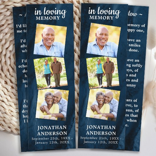 Memorial 3 Foto Blue Funeral Prayer 2 Bladwijzer