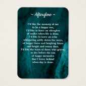 Memorial 3 Foto Funeral Prayer Kaart Green Marble (Achterkant)